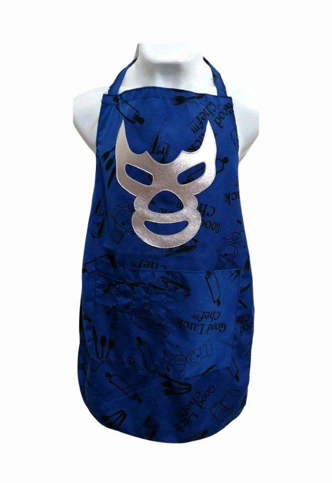 83 MANDIL MASCARA BLUE DEMON - Imagen 1